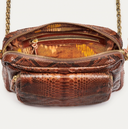 sac Claris Virot Python Big Charly Moka Chaîne