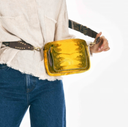 sac Claris Virot Lézard Charly Jaune Bandoulière Endek