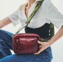 sac Claris Virot Python Charly Burgundy Matcha