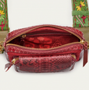 sac Claris Virot Python Charly Burgundy Matcha