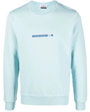 sweat Stone Island 63085 COTTON FLEECE 'MICRO GRAPHICS FOUR' PRINT_GARMENT DYED AQUA