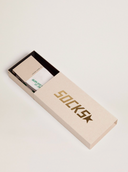 chaussette GOLDEN GOOSE Chaussettes en coton à l’effet usé, rayures vertes et logo