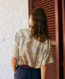 ALABAMA SHIRT IN PRINTED SILK TWILL - PINK/YELLOW MOMONI