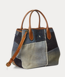 sac Ralph Lauren Cabas Bellport moyen patchwork en denim