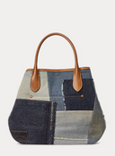 sac Ralph Lauren Cabas Bellport moyen patchwork en denim