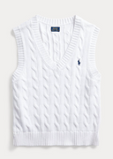 pull Ralph Lauren torsadé sans manches en coton