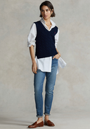 pull Ralph Lauren torsadé sans manches en coton