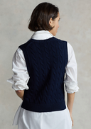 pull Ralph Lauren torsadé sans manches en coton