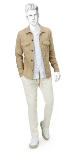 pantalon Fradi en coton. Ajustement lisse.