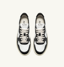 sneakers Autry MEDALIST LOW EN CUIR BLANC ET NOIR