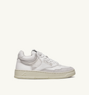 sneakers Autry OPEN MID EN CUIR ET SUEDE BLANC