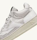 sneakers Autry OPEN MID EN CUIR ET SUEDE BLANC