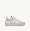sneakers Autry OPEN MID EN CUIR ET SUEDE BLANC