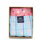 boxer MC ALSON M4301 - Checkered turquoise