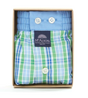 boxer MC ALSON M4313 - Checkered green & blue