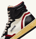 sneakers Autry SNEAKERS LIBERTY HIGH EN CUIR BLANC BLEU