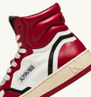 sneakers Autry LIBERTY HIGH EN CUIR BLANC ROUGE