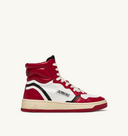 sneakers Autry LIBERTY HIGH EN CUIR BLANC ROUGE