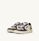 sneakers Autry SUPER VINTAGE SNEAKERS MEDALIST LOW EN CUIR BLANC MARON