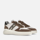 sneakers Hogan H580 Marron Blanc Gris