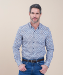 chemise R2 en coton imprimé lampes multicolores
