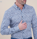 chemise R2 en coton imprimé lampes multicolores
