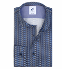 chemise R2 bleue en coton mini imprimé