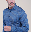 chemise R2 bleue en coton mini imprimé