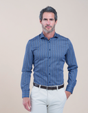 chemise R2 bleue en coton mini imprimé