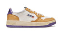 BASKET AUTRY MEDALIST LOW CUIR USED BLANC MAUVE OCRE
