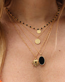 Collier Mini Stones spinelle noire NILAI