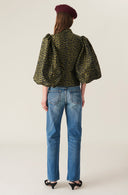 BLOUSE GANNI CRISPY JACQUARD BLOUSE