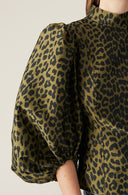 BLOUSE GANNI CRISPY JACQUARD BLOUSE