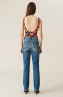 Jeans Ganni WASHED DENIM HIGH-WAISTED STRAIGHT JEANS