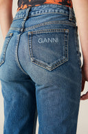 Jeans Ganni WASHED DENIM HIGH-WAISTED STRAIGHT JEANS
