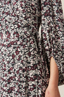 ROBE GANNI PRINTED CREPE WRAP DRESS