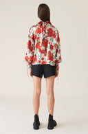 blouse GANNI SILK STRETCH SATIN OVERSIZED