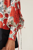 blouse GANNI SILK STRETCH SATIN OVERSIZED