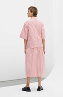 robe Ganni STRIPED DROP-WAIST