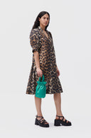 robe Ganni LEOPARD MIDI