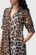 robe Ganni LEOPARD MIDI