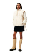 veste Ganni oversized shiny puff vest