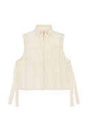 veste Ganni oversized shiny puff vest