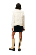 veste Ganni oversized shiny puff vest