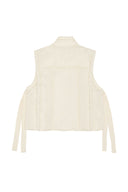veste Ganni oversized shiny puff vest