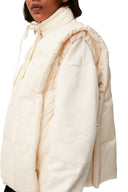 veste Ganni oversized shiny puff vest
