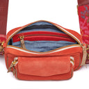 sac CLARIS VIROT Cuir Suédé Charly Tangerine