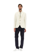 BLAZER IN NUAGE WITH MONOGRAM DETAILING HERNO