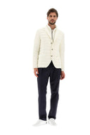 BLAZER IN NUAGE WITH MONOGRAM DETAILING HERNO