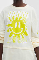 sweat Ganni LONG-SLEEVE GRAPHIC TEE